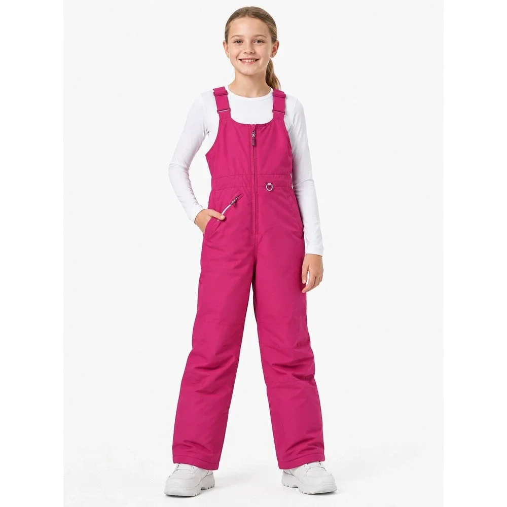 Obermeyer I-Grow Girls Ski Bib Snow Pants Pink Size 8 Insulated Winter Snowboard